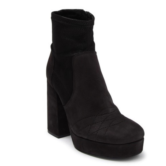 Free People Black leather Suede Platform Boots - Picture 5 of 15